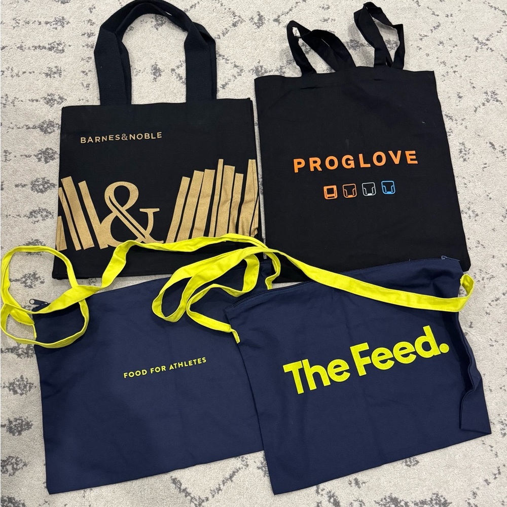5 Fabric Reusable Tote Bags